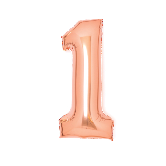 Folienballon Medium 1 Roségold Folienballon 66cm