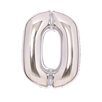 Folienballon Medium 0 Silber 66 cm