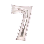 Folienballon Medium 7 Silber 66 cm