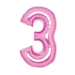 Folienballon Medium 3 Pink 66 cm