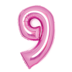 Folienballon Medium 9 Pink 66 cm