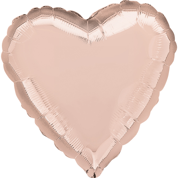 Standard Rose Gold Folienballon Herz 43 cm