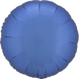 5307383-9914095-2-3-600 Standard Silk Lustre Azurblau Folienballon Rund 43 cm