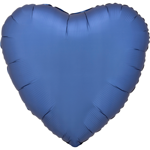 Folienballon "Herz" Lustre Azure Blue 43cm