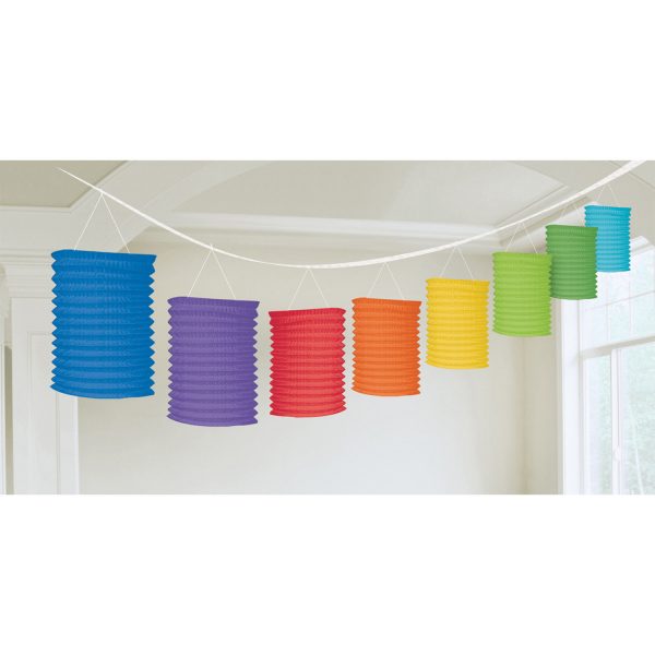 Lampiongirlande Regenbogen Papier 365 cm