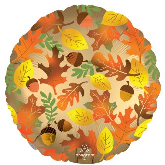 Standard Satin Fall Leaves Folienballon 45 cm