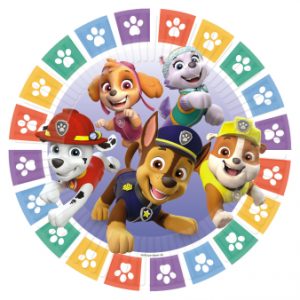 8 Teller Paw Patrol rund Papier 23 cm