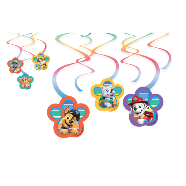 6 Deko-Spiralen Paw Patrol