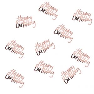 Konfetti rosegold Happy Birthday