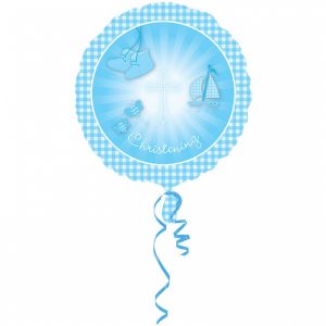 Folienballon "Christening Booties" Hellblau