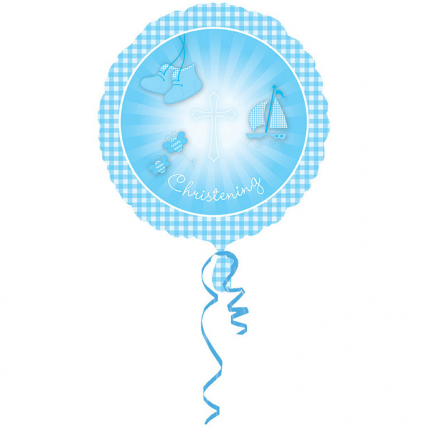 Folienballon "Christening Booties" Hellblau