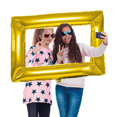 Folienballon Air-Filled "Photo Booth" Gold