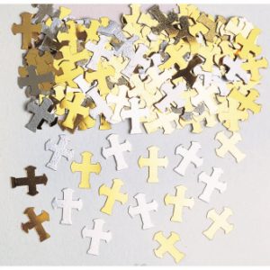 Konfetti Kreuze Gold & Silber