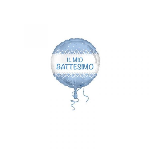 Folienballon "Il Mio Battesimo" blau