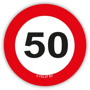 Konfetti XL Verkehrsschild 50