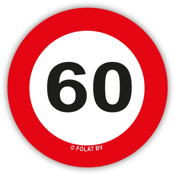 Konfetti XL Verkehrsschild 60