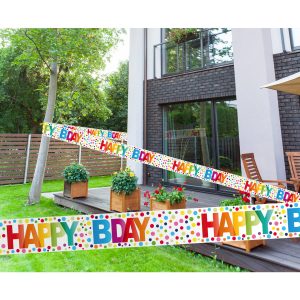Geburtstag Absperrband mit Punkten - 15 Meter