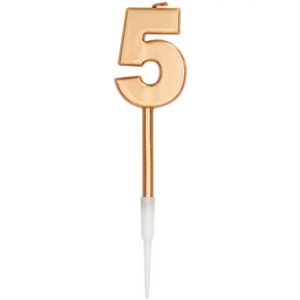 Kerze "5" Bronze