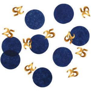 Konfetti Elegant True Blue 25 Jahre - 25 Gramm