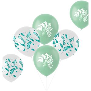 66961 Ballons Natur Grün 33 cm - 6 Stück