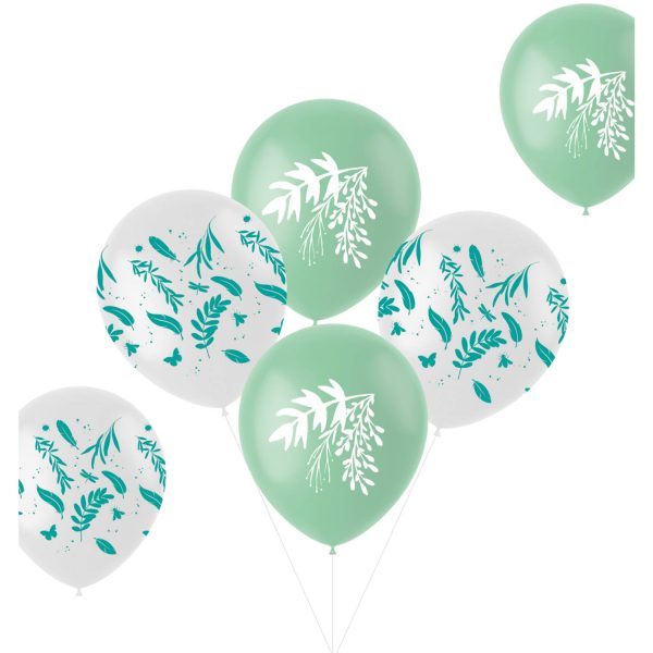 66961 Ballons Natur Grün 33 cm - 6 Stück