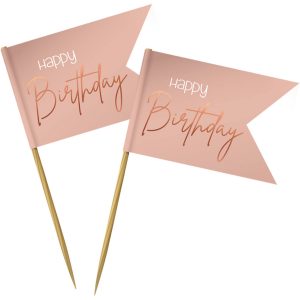 Partypicker Elegant Lush Blush Happy Birthday - 36 Stück