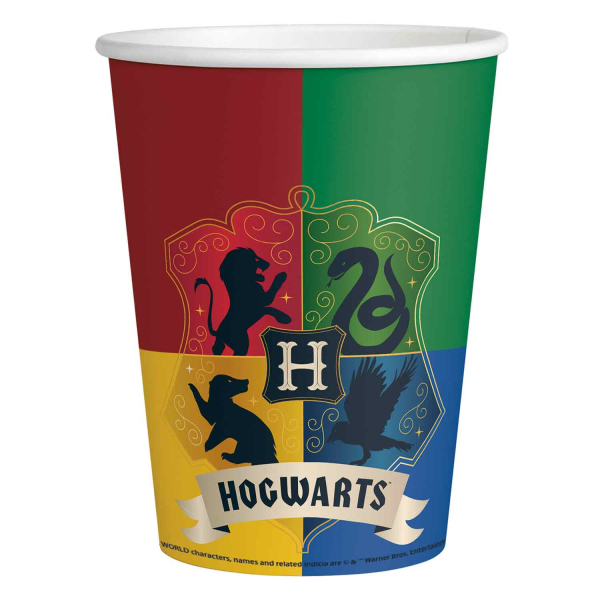 8 Becher Harry Potter Papier Häuser 250 ml