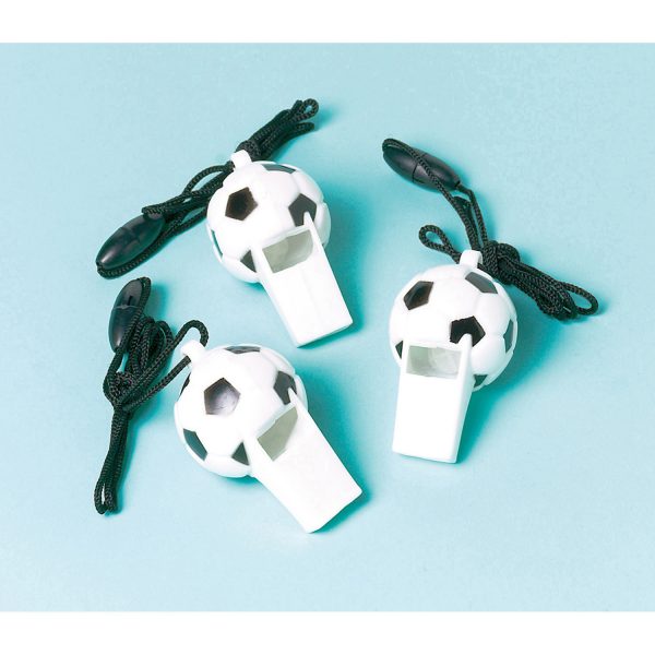 12 Trillerpfeifen Championship Soccer Plastik 6,2 x 3,2 cm