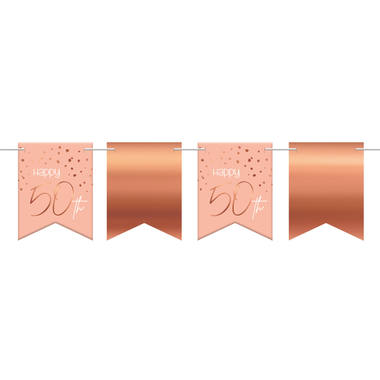 Wimpelkette Elegant Lush Blush 50 Jahre - 6 Meter