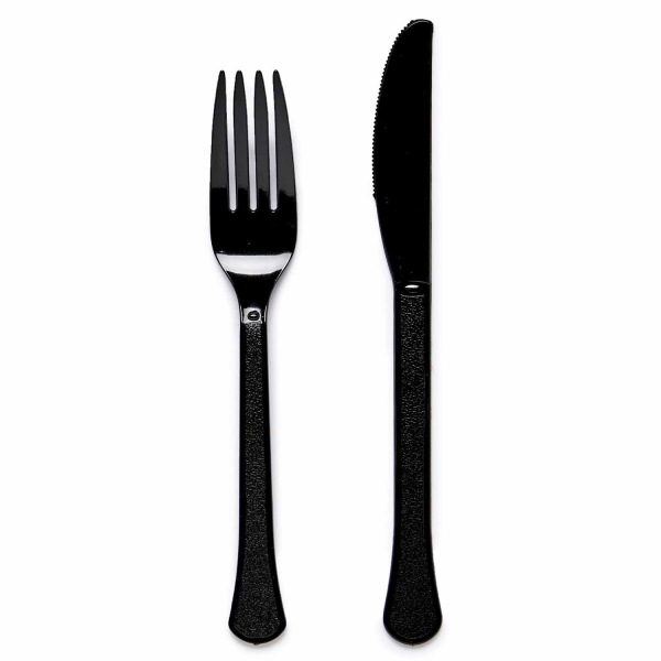 Besteck Plastik Charcoal 24 Stück