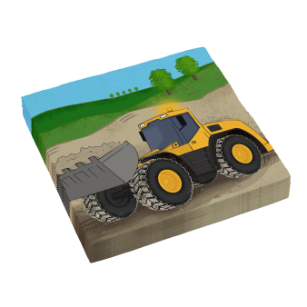 16 Servietten Construction Party 33 x 33 cm