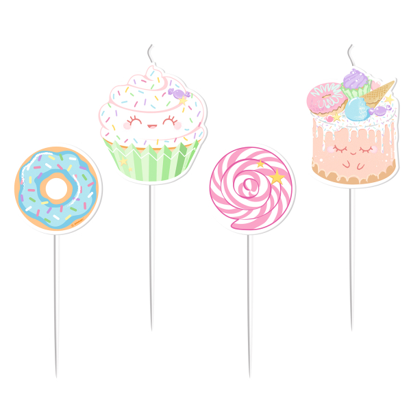 4 Kerzen Crazy Cake Wachs / Plastik