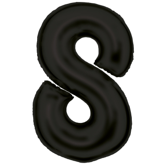 Folienballon - SuperShape "8" Silk Lustres schwarz 86cm