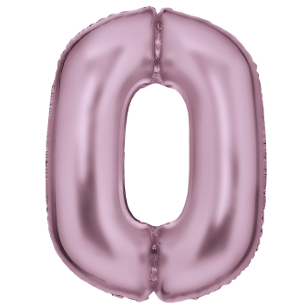 Folienballon - Large "0" Silk Lustre pastellpink 86cm