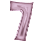 Folienballon - Large "7" Silk Lustre pastellpink 86cm