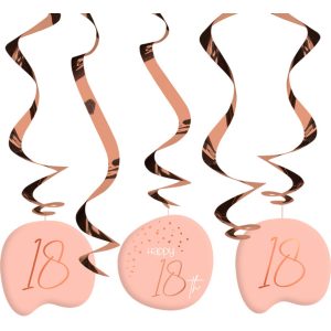 Hängedeko Elegant Lush Blush 18 Jahre - 5 Stück