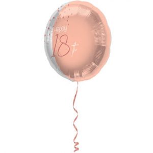 67718 Folienballon Elegant Lush Blush 18 Jahre - 45cm