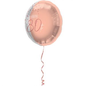 67780 Folienballon Elegant Lush Blush 80 Jahre - 45cm