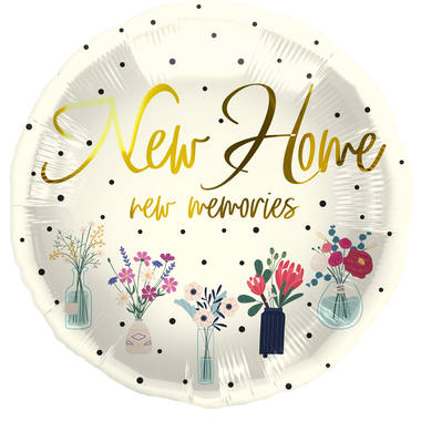 67946 Folienballon New Home Blumen - 45 cm