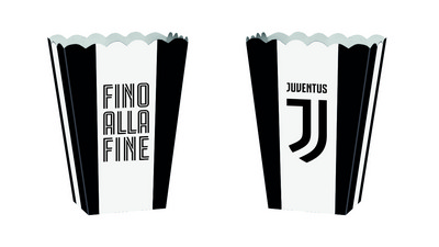 Juventus Turin Popcorn Box 13,5 x 8,5 x 19 cm /4 Stk