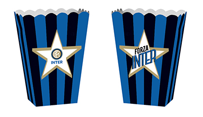 Inter Mailand Turin Popcorn Box 13,5 x 8,5 x 19 cm /4 Stk