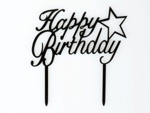 Tortentopper "Happy Birthday " mit Stern