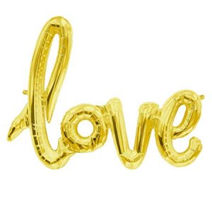 Folienballon Air-Filled "love" Gold 73x59cm