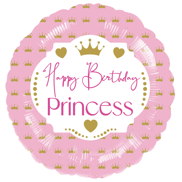 Standard HBD Princess Folienballon 43 cm