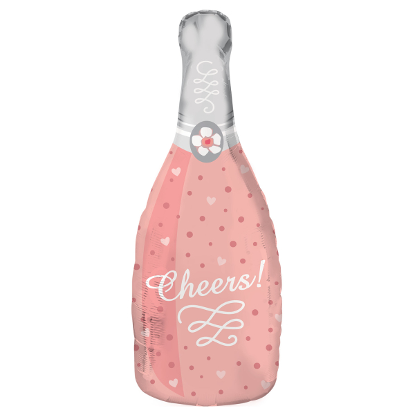 Folienballon SuperShape Sektflasche "Rose Gold Sparkling Wine" 70cm