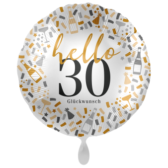 Folienballon "Hello 30" 43cm