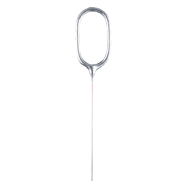 Wunderkerze Zahl 0 silber