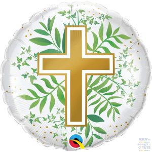 Folienballon Kommunion/ Taufe mit Kreuz