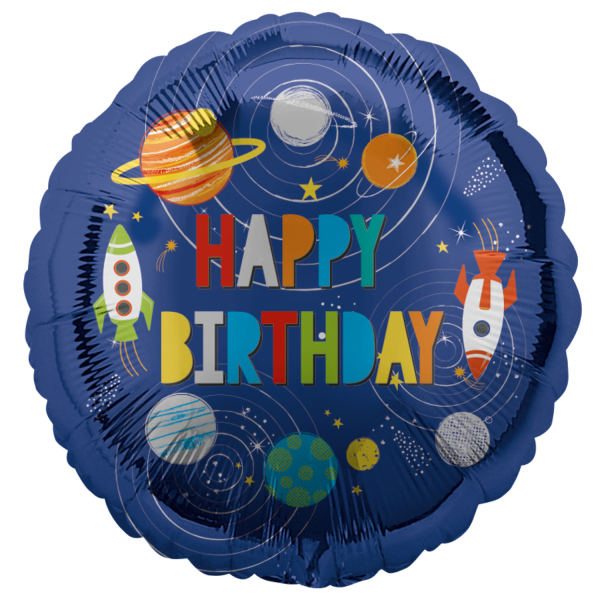 Standard Holographic HBD Outer Space Folienballon 43 cm