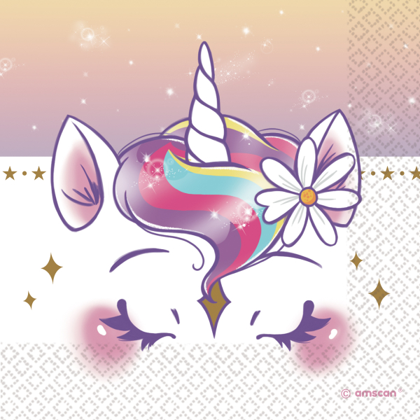 16 Servietten Unicorn Dreams 33 cm x 33 cm